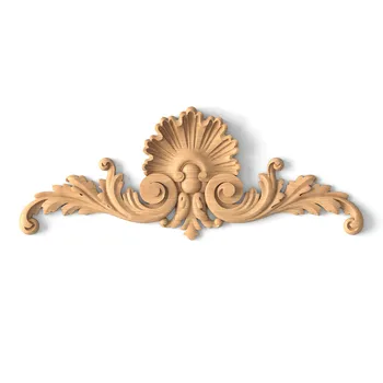 Horizontal Baroque Style Furniture Crown with Scallop Shell